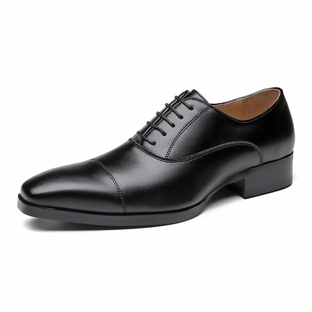 PrimeLux Herren Luxuriöse Echtleder-Kleid-Schuhe