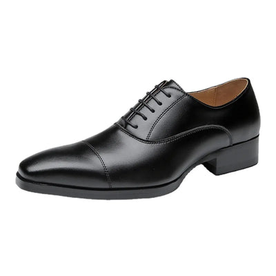 PrimeLux Herren Luxuriöse Echtleder-Kleid-Schuhe