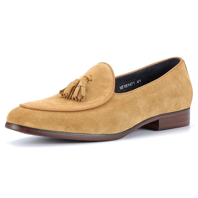 Herrenschuh Wildleder Leder Loafer