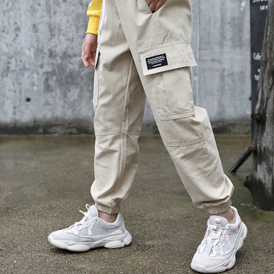 Noah - Beige Kinder-Cargohose