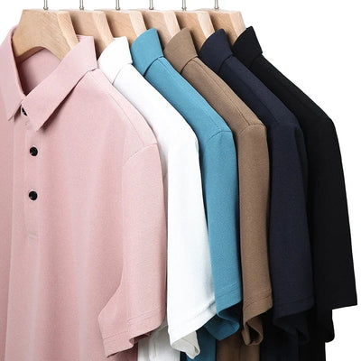 WERNER - Herren Freizeit Waffel-Polo-Shirt mit Anti-Pilling