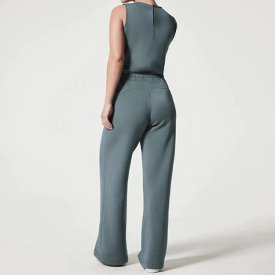 Modischer Lily Jumpsuit | Trend-Jumpsuit mit weiten Beinen und kurzen Ärmeln