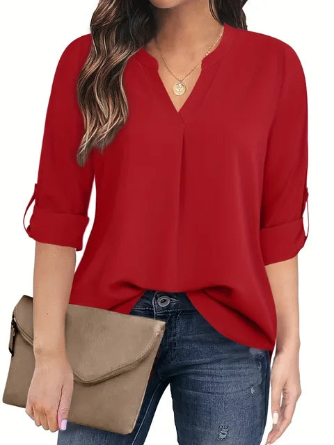 Klara - Rotes Eleganz Shirt