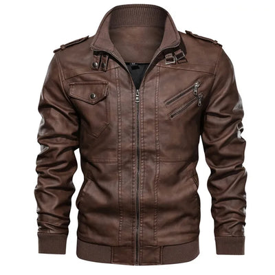 Herren Casual Lederjacke für den Winter - Roen