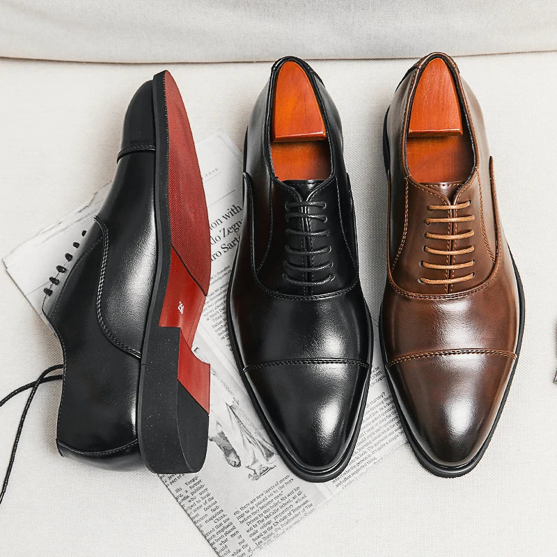 RoteSohle Herren-Oxfords mit quadratischer Zehenpartie