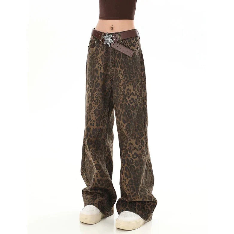 Gilda - Retro Leopardenmuster-Hose