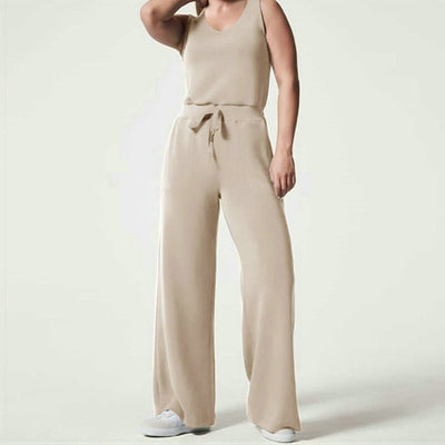 Modischer Lily Jumpsuit | Trend-Jumpsuit mit weiten Beinen und kurzen Ärmeln