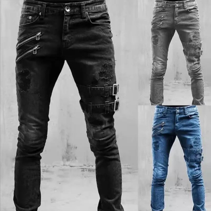 DolceMode | Gothic Schnallenjeans