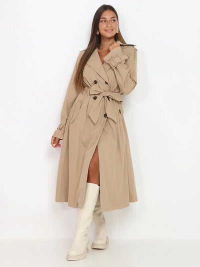 Eleganter langer Trenchcoat für Frauen - Sharlet