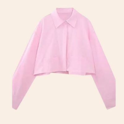 Adela - Mode Cropped Shirt