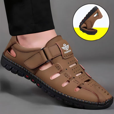 Levi - Stylische Leder-Hohlsandalen