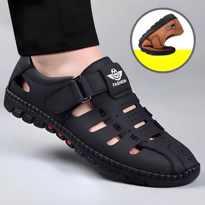 Levi - Stylische Leder-Hohlsandalen