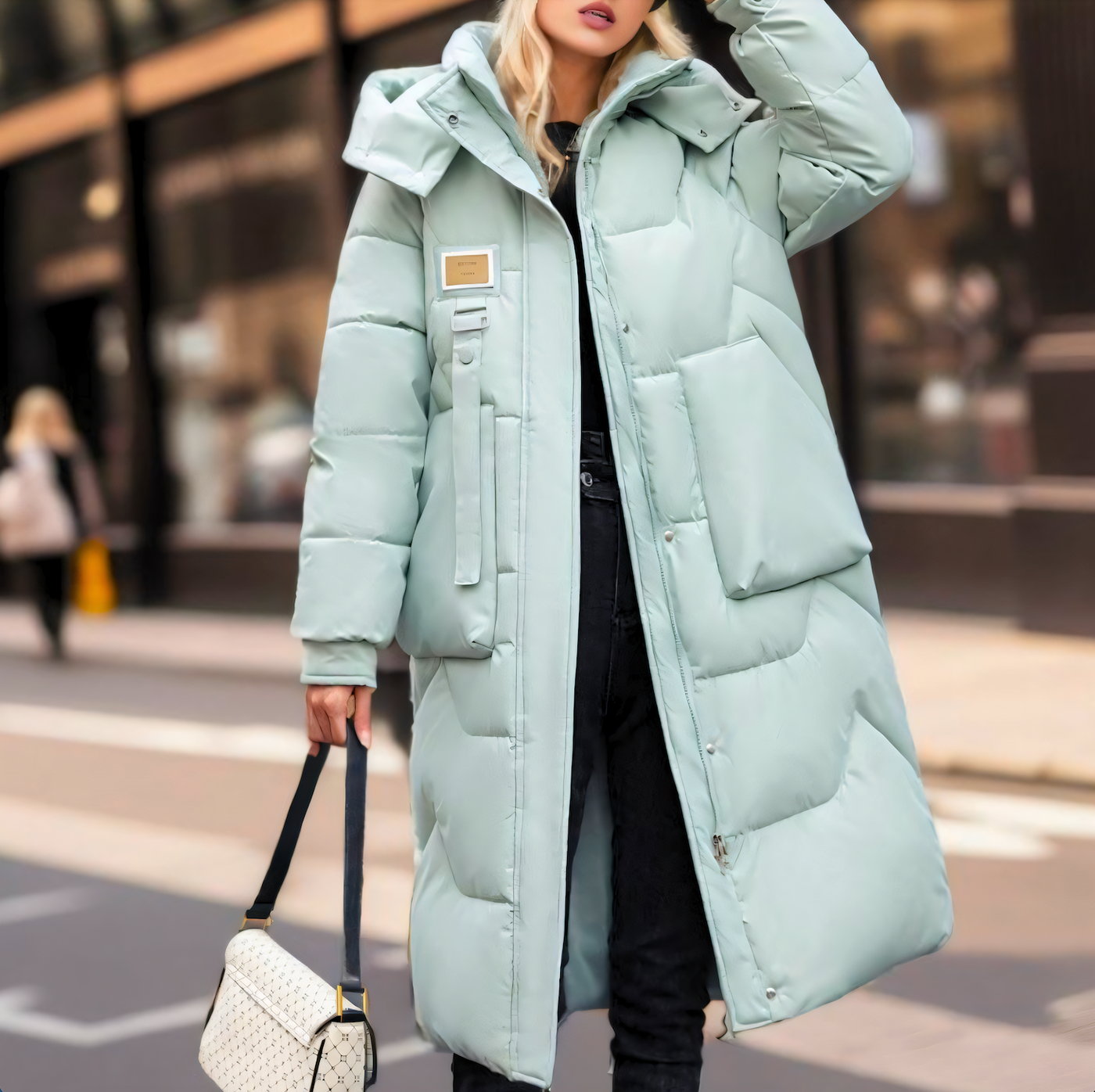 Jade - Lange Pufferjacke