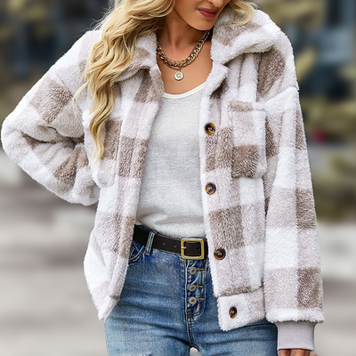 DolceMode | Karierte Fleecejacke