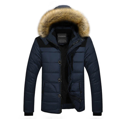 Winter-Pelzkragen-Parka mit Kapuze für Männer - Elmeric