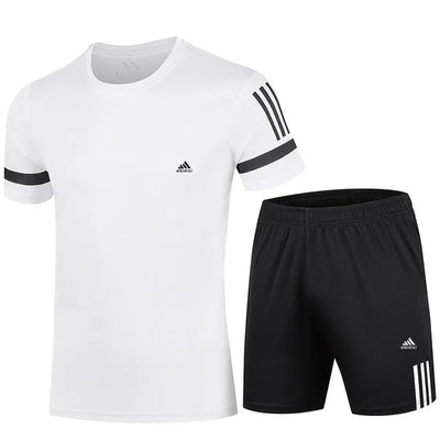 ModeMann Sommer Herren Set - Kurzarm T-Shirt und Sport Shorts