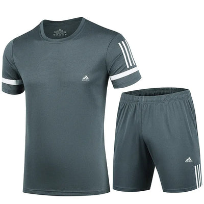 ModeMann Sommer Herren Set - Kurzarm T-Shirt und Sport Shorts