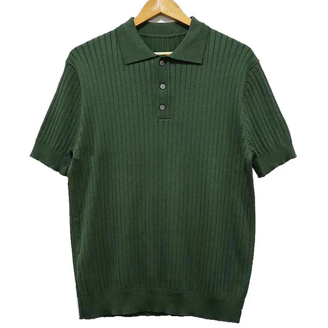 ModeLux Retro Gestreiftes Poloshirt für den Sommer