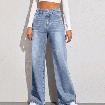 Zoe - Hellblaue Wide-Leg Jeans