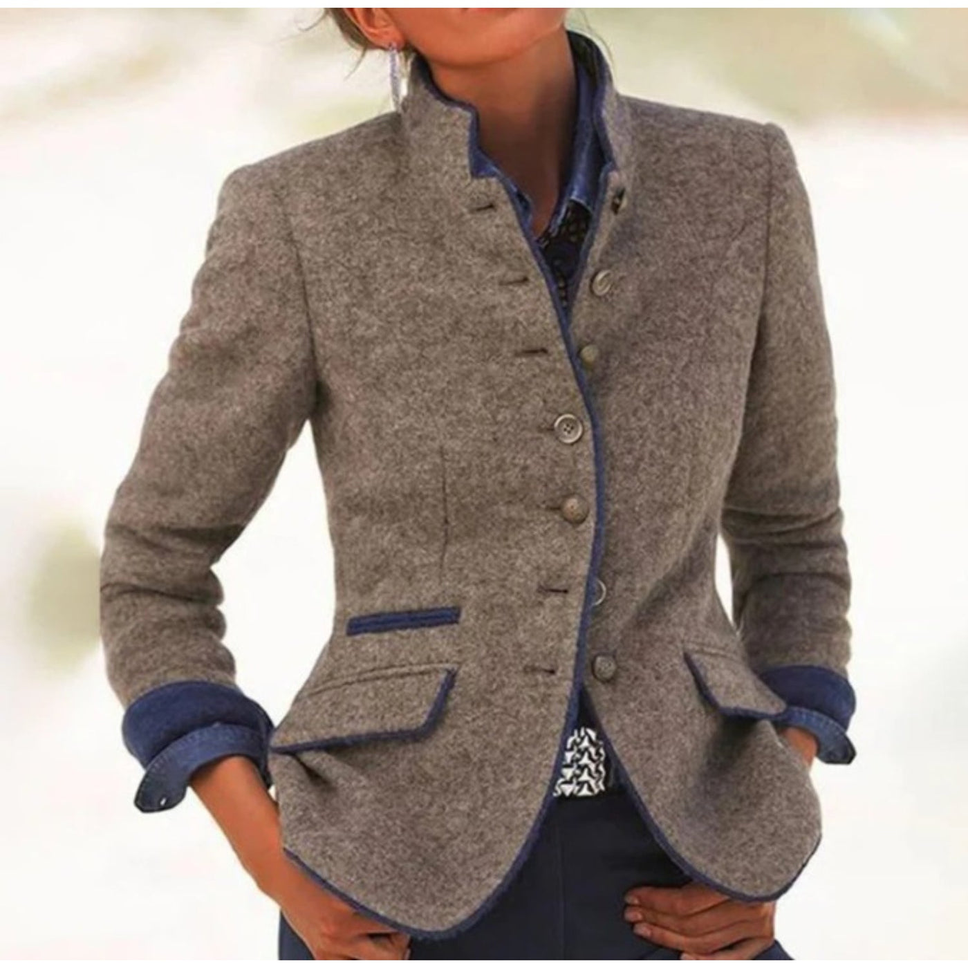 MODA Elegante Gestructureerde Blazer