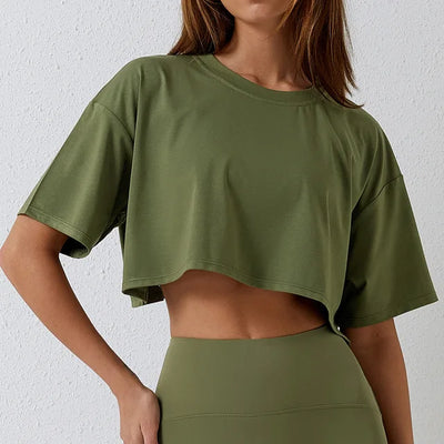 Mara - Schwarzes Crop-Top