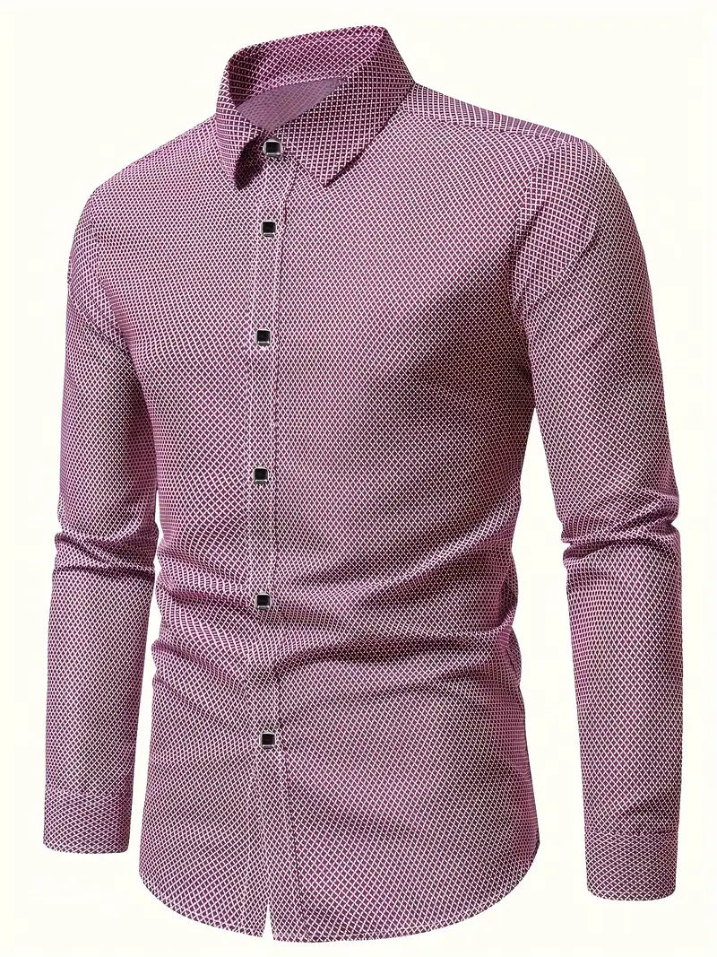 Elegantes, modisches Slim Fit-Hemd aus leichtem Polyester