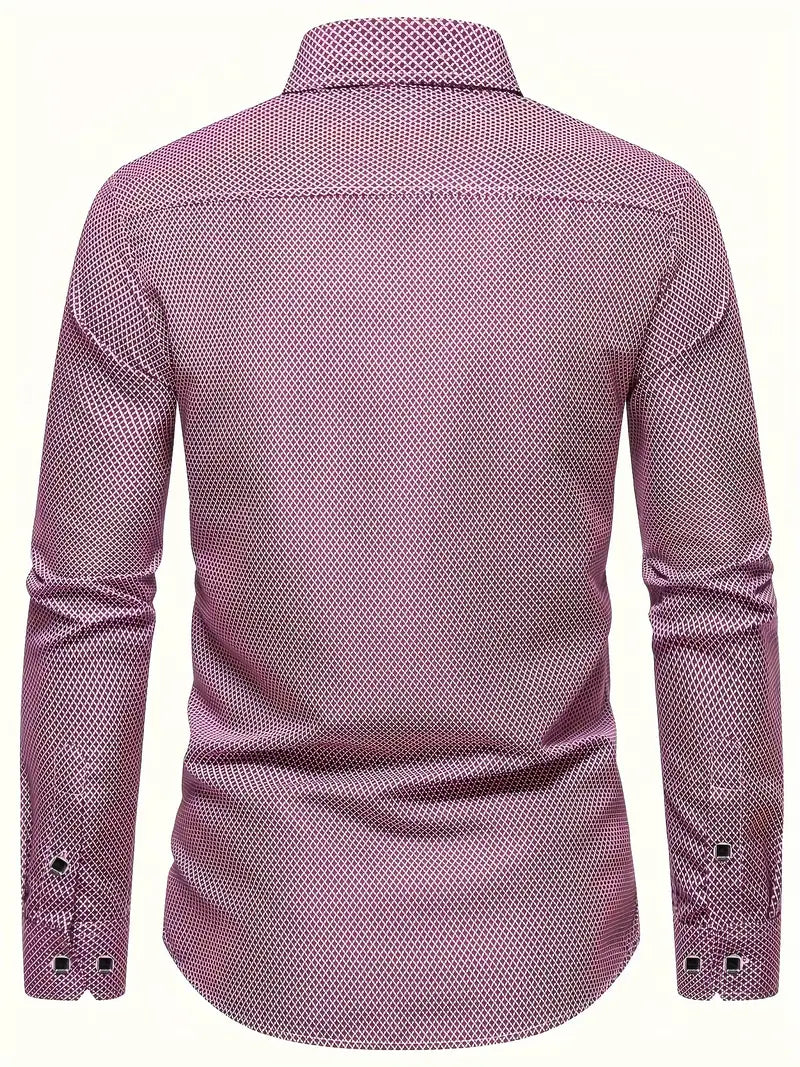 Elegantes, modisches Slim Fit-Hemd aus leichtem Polyester