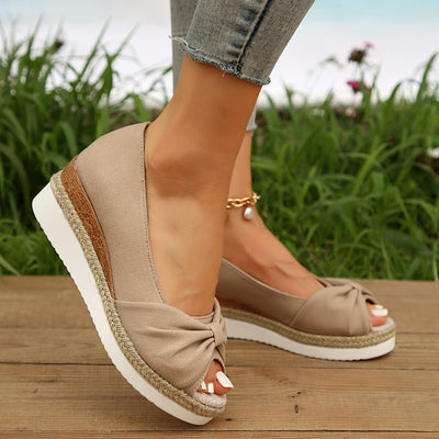 DolceMode | Lässige Damen-Espadrilles mit Schleife und Knoten