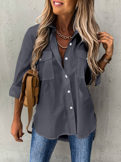 Clara Weißes Button-Down-Hemd