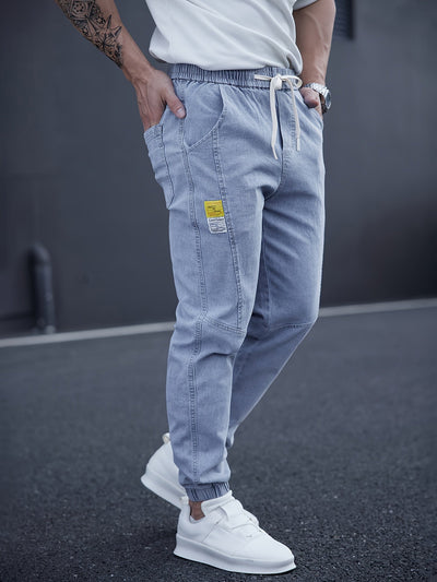 Schwarze Herren-Jeans-Jogger mit lockerem Schnitt