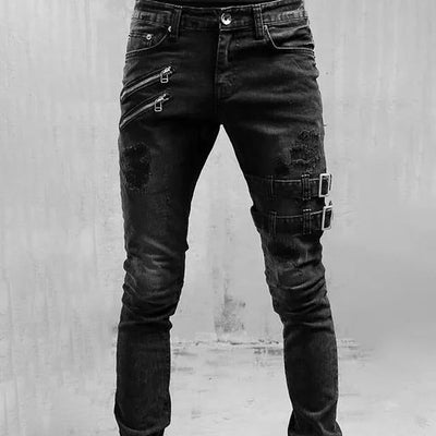 DolceMode | Gothic Schnallenjeans