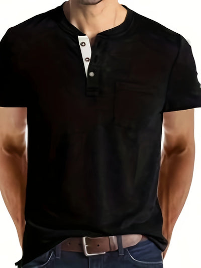 Henley-Shirt mit Knopfleiste - Markus