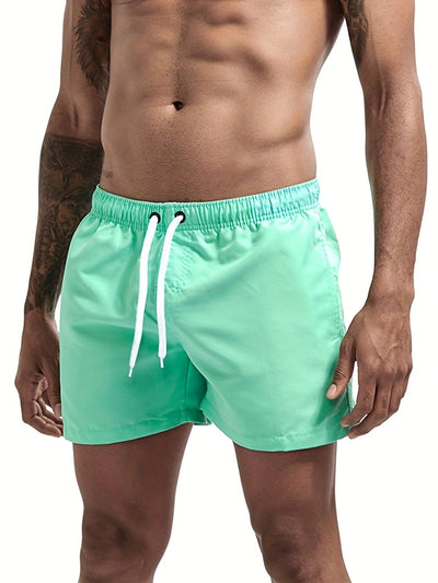 Herren Sport Shorts mit Kordelzug - Pfauenblau