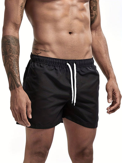 Herren Sport Shorts mit Kordelzug - Pfauenblau