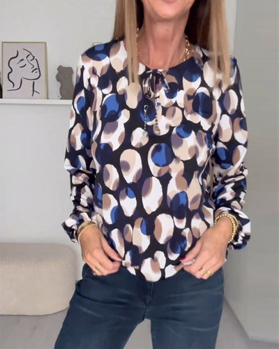 Bedruckte, elegante Bluse mit Trägern