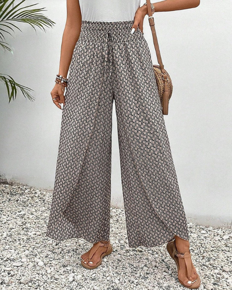 Hose mit weitem Bein und geometrischem Print