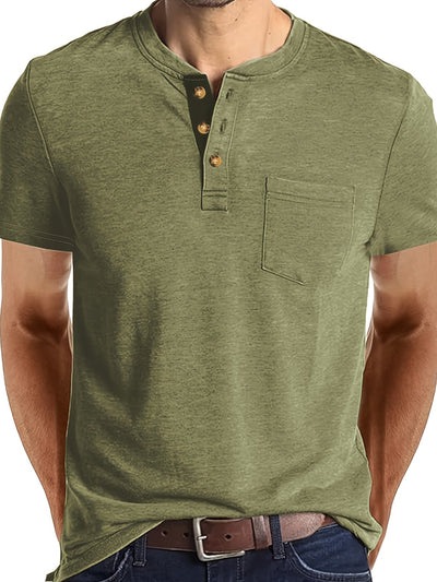 Henley-Shirt mit Brusttasche - Max