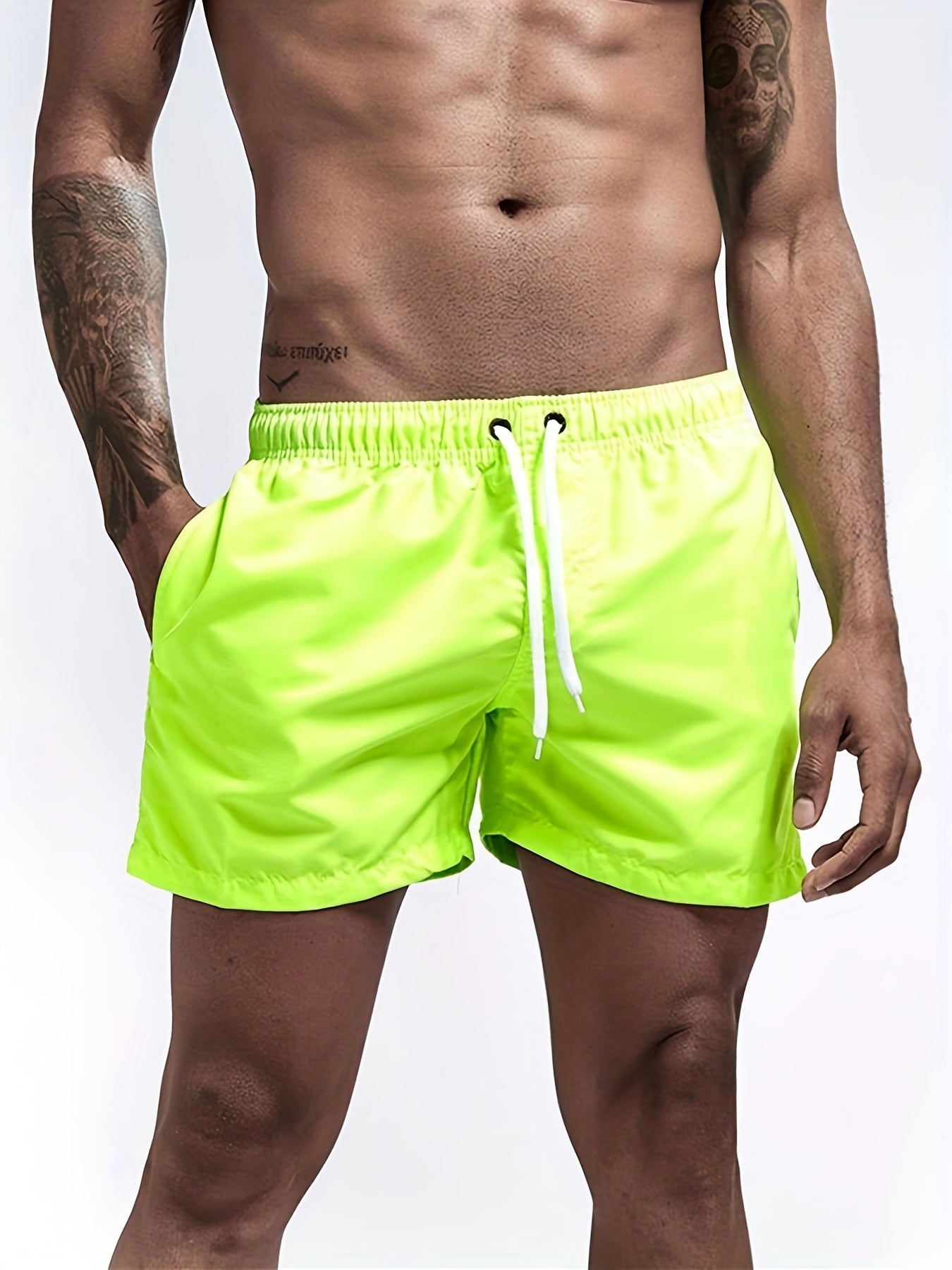 Herren Sport Shorts mit Kordelzug - Pfauenblau