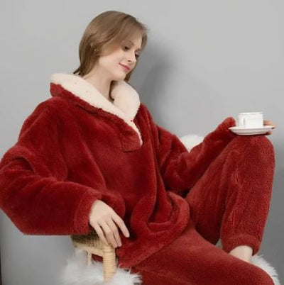 Fluffy Night Fleece - Pyjama Set für Damen