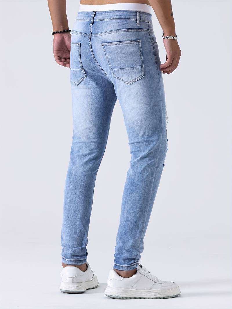 Sebastian – slim-fit-jeans mit legeren rissen