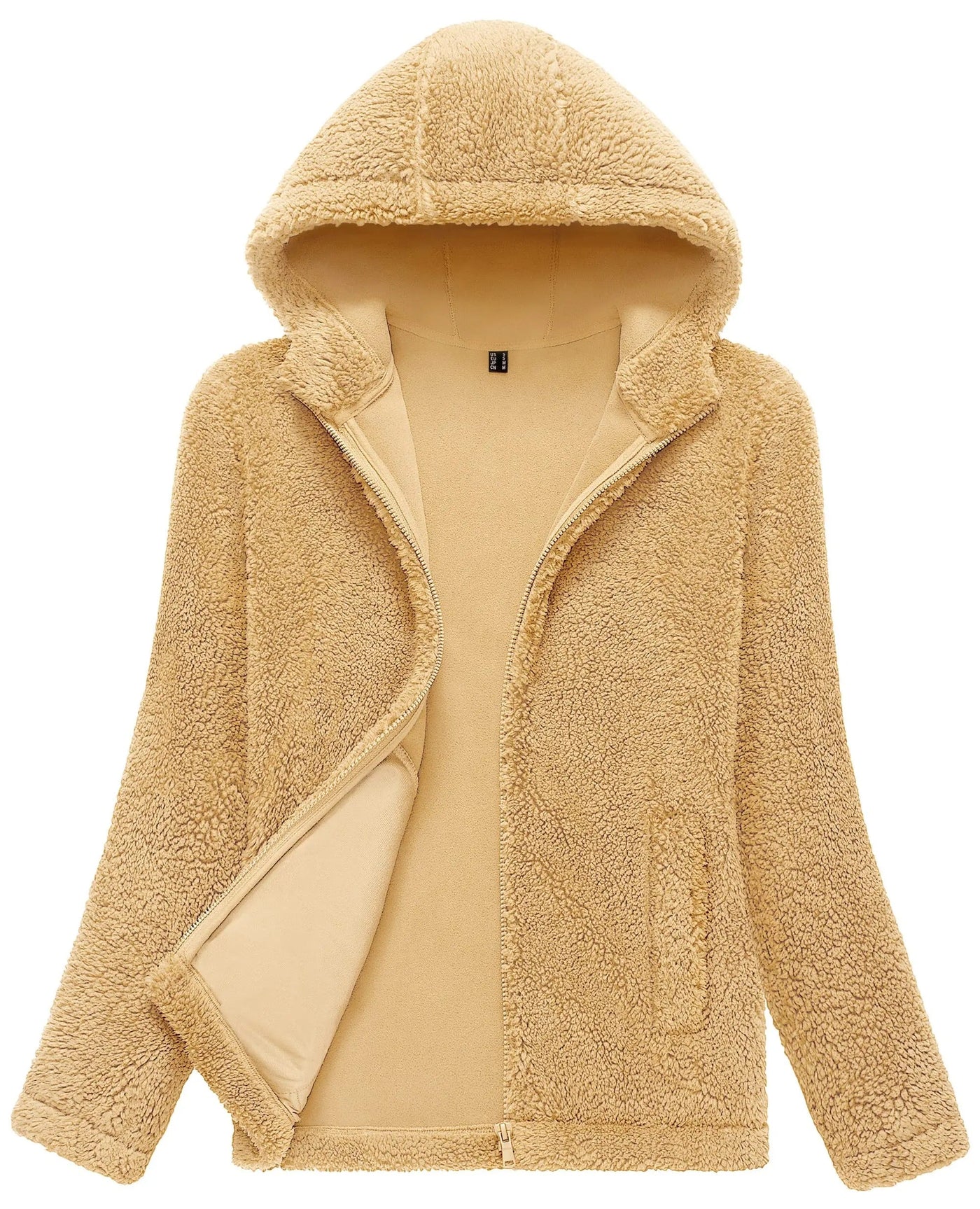 Dagny -  Women's Cozy Fluffy Hoodie Jacket with Chic Hood