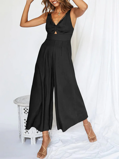 Janna - Heiße Verkaufs V-Ausschnitt Cutout High-Waist Jumpsuits