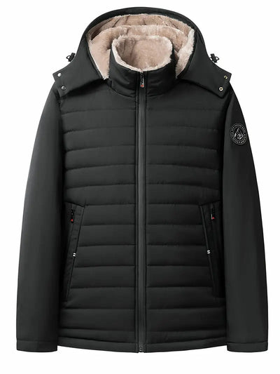 Eli – stylische winterjacke für herren – warme, wattierte leecejacke mit kapuze