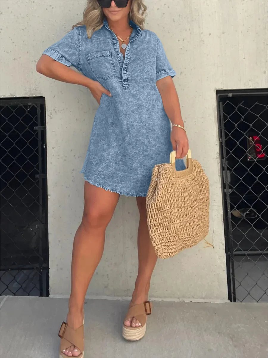 DolceMode | Denim Chic Kleid