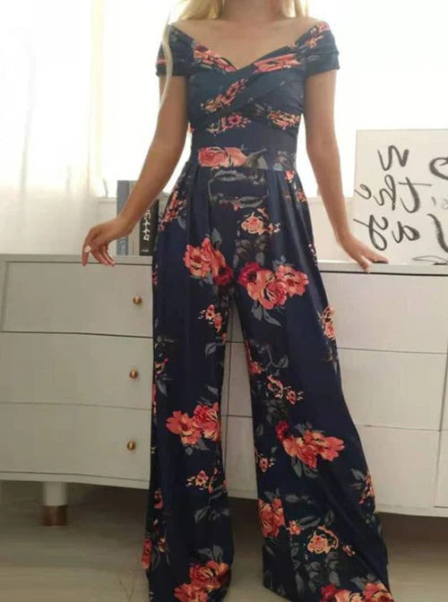 Rianna - Lässiger bedruckter Jumpsuit mit weitem Bein