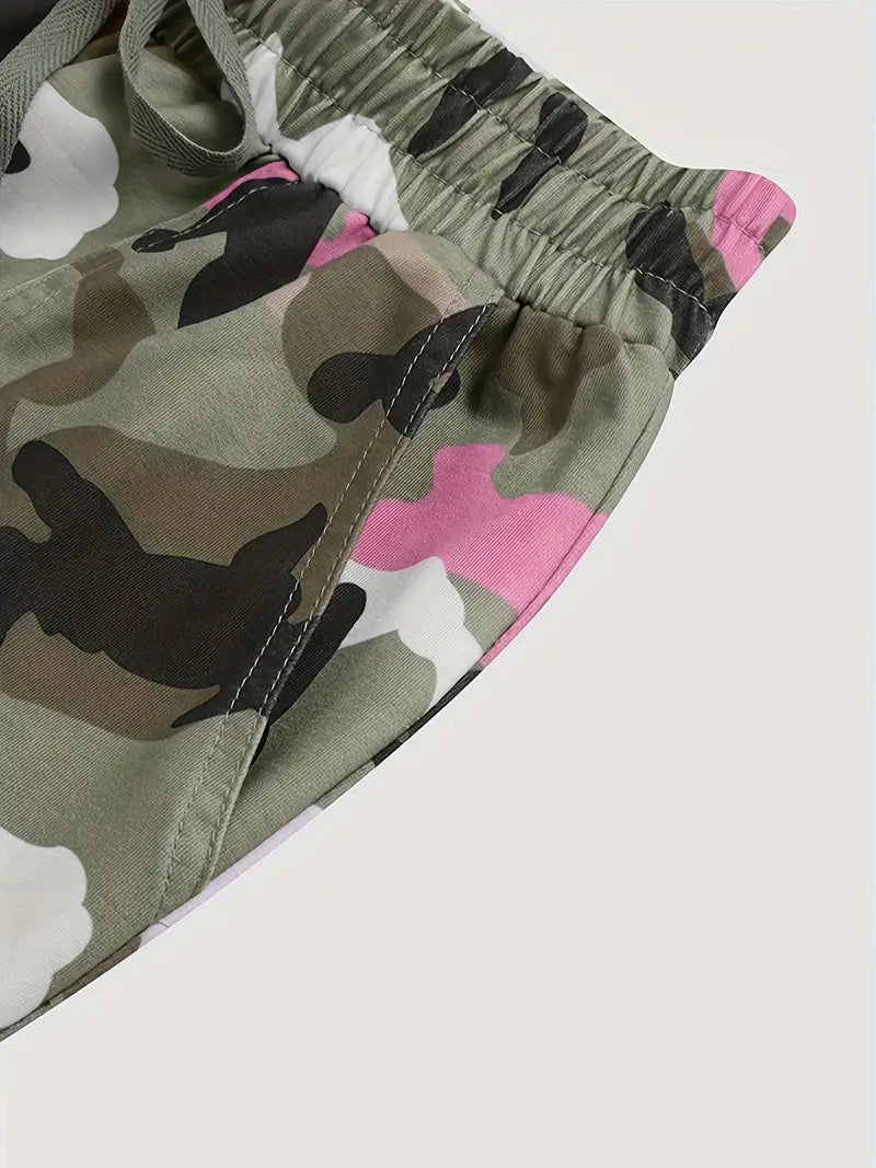 Hannah – camo-jogginghose mit kordelzug für den frühling