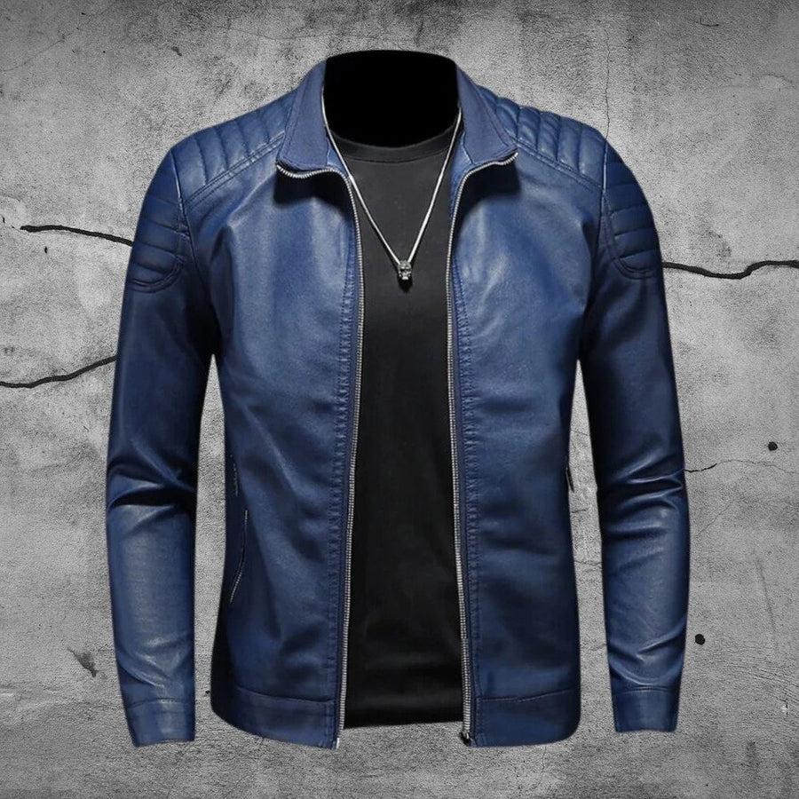 Stylische herren premium lederjacke