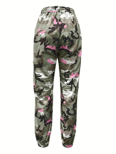 Hannah – camo-jogginghose mit kordelzug für den frühling