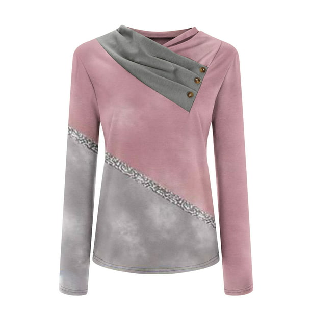 Leá Martin® - Roze Vrouwen V-ringning Blouse