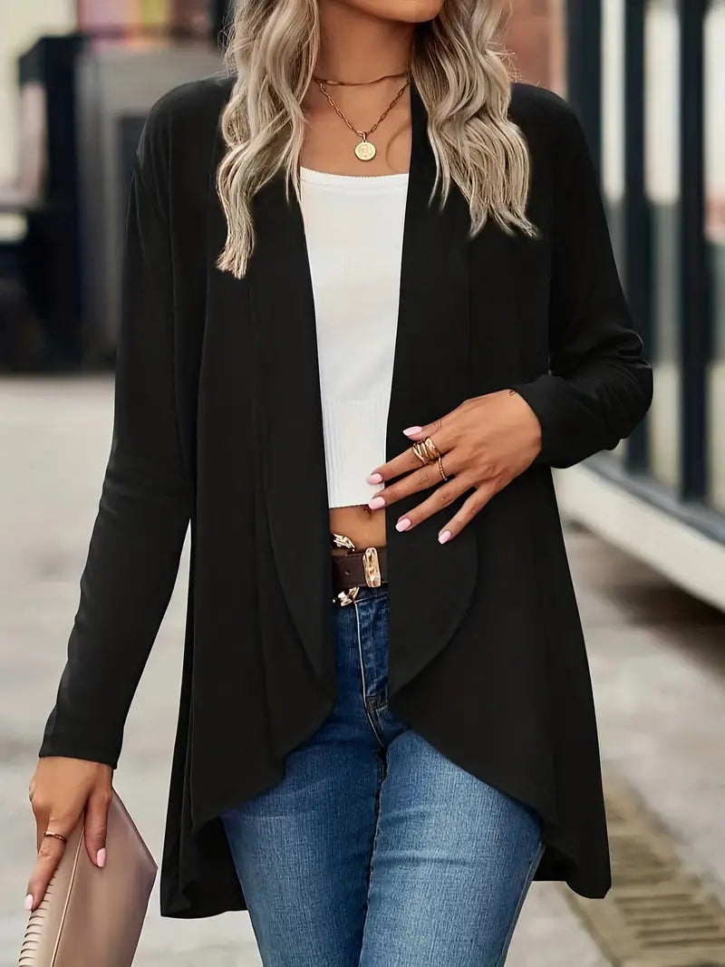 Casual Open Front Effen Vest